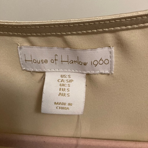 House of Harlow 1960 Cream Satin Blouse - Picture 3 of 5